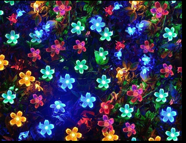 La secuencia al aire libre accionada solar del flor impermeable enciende 30 LED/50 lámparas del LED