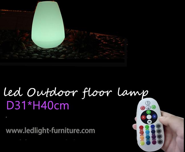 Lámpara de pie al aire libre inalámbrica del LED con pilas con 24 llaves teledirigidas