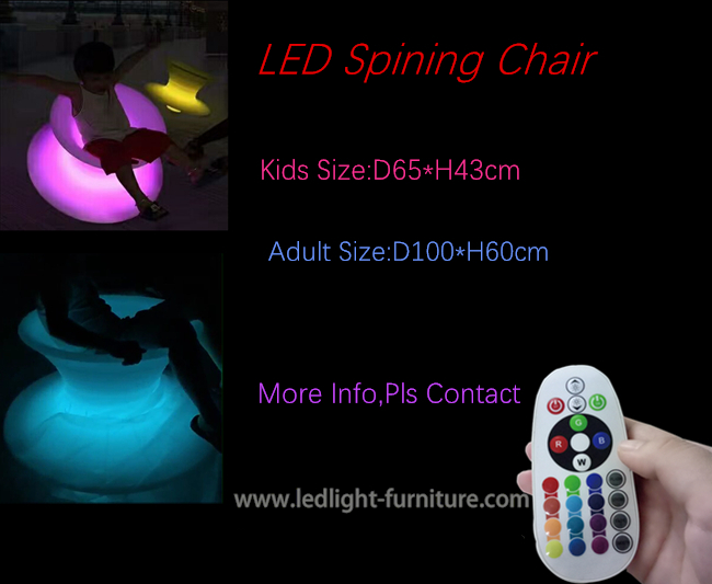 La silla de giro de la barra del LED/enciende para arriba las sillas al aire libre para las instalaciones del entretenimiento