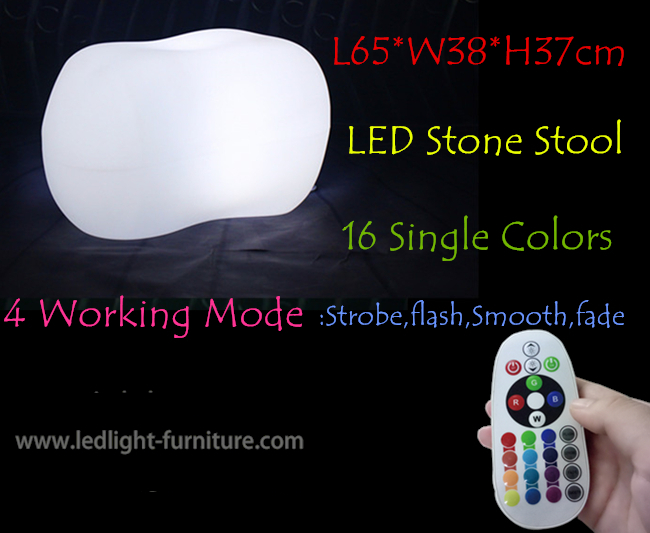 La piedra del polietileno formó el taburete ligero de la silla/LED de la barra del LED para la decoración al aire libre