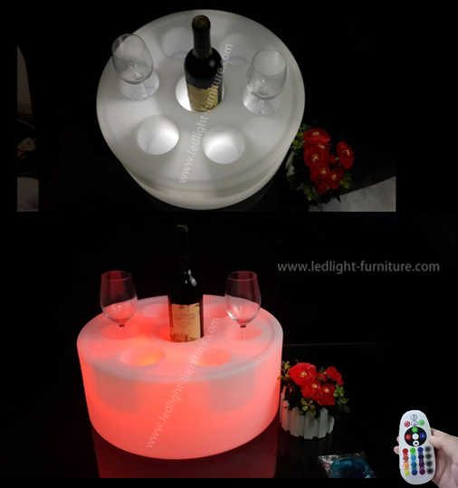La botella de vino divertida única LED enciende la bandeja para arriba de servicio para el partido decorativo