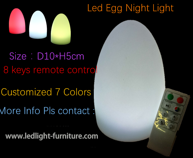 Lámparas de mesa decorativas modificadas para requisitos particulares del LED, luz cambiante del huevo del color cambiable 