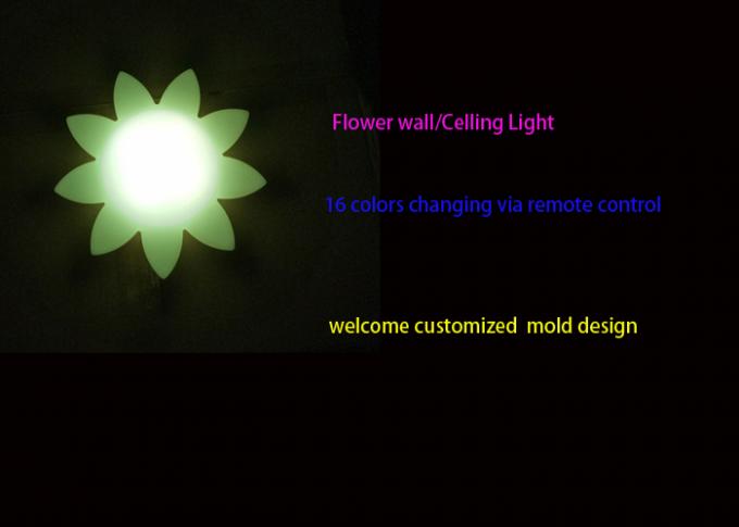 La flor de encargo formó las lámparas de mesa decorativas/las luces de la decoración del techo del LED y de la pared