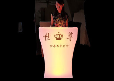 China Colores modificados para requisitos particulares del mostrador de recepción de la impresión LED del logotipo que cambian para la exposición de la noche proveedor