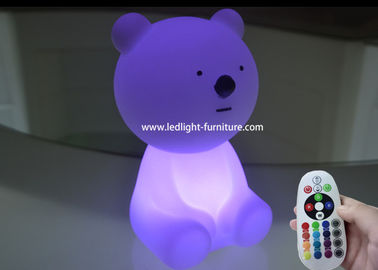 China Lámparas de mesa adorables sin cuerda de la luz de la noche del oso del resplandor del LED/de la luz de la noche de los niños proveedor