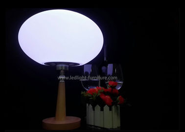 China CA 110V - 240V el huevo del poder LED formó las lámparas de mesa con el tenedor bajo de madera proveedor