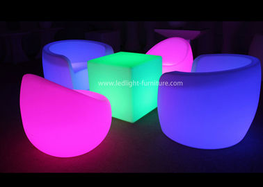 China Solo sistema impermeable al aire libre de los muebles del sofá de la luz del LED con la tabla del cubo del resplandor proveedor