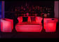 Sofá plástico del resplandor de los muebles de la luz del club nocturno LED con el cambio de los colores del RGB proveedor