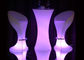 Muebles redondos de la iluminación de la tabla de la cómoda con patas altas de la tabla de cóctel del presumido LED del partido proveedor