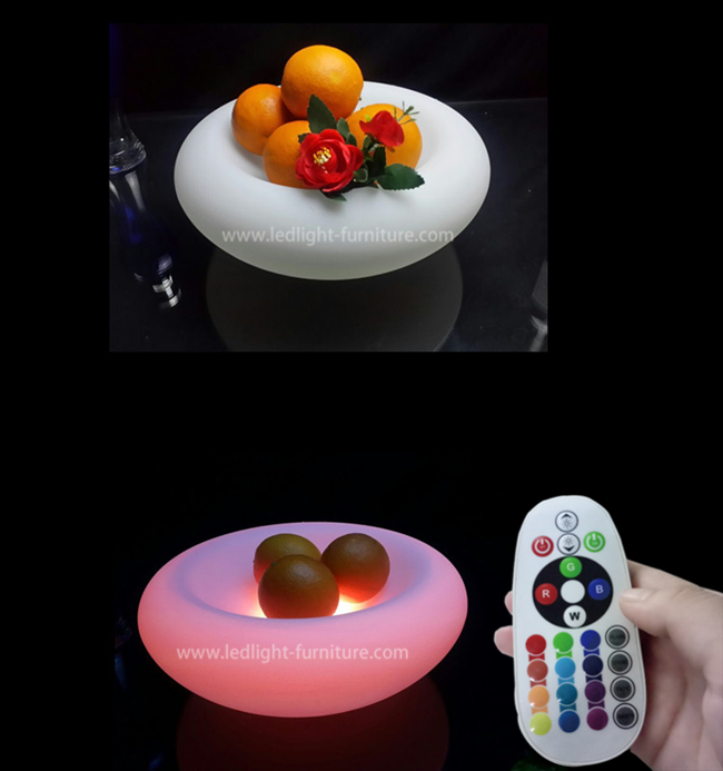 La fruta del RGB LED del plástico enciende para arriba las bandejas del cóctel para la decoración del acontecimiento del partido