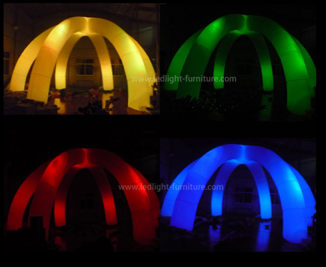 Luz inflable de la puerta LED del arco de 7 piernas de los colores 6 modificada para requisitos particulares para la demostración comercial