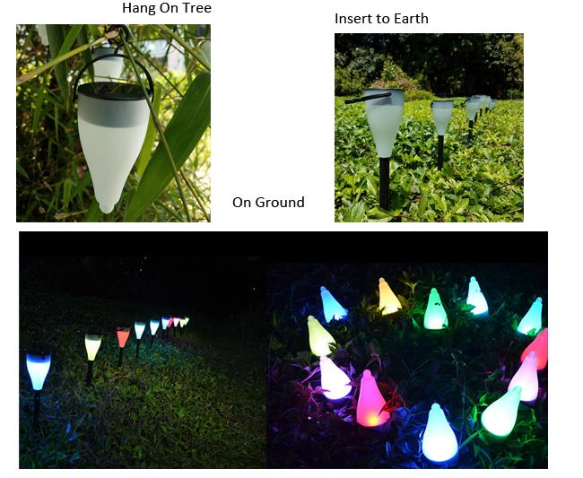 Las pequeñas luces solares coloridas del jardín del LED fáciles instalan para colgar/parte movible/tierra