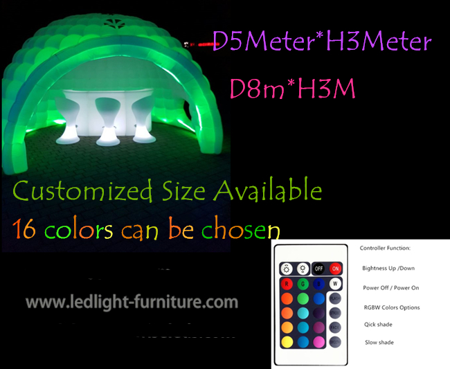 16 colores que cambian la tienda inflable del iglú del LED para el acontecimiento/el negocio del partido muestran