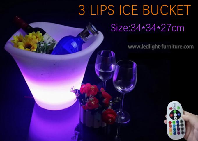 La decoración de la boda enciende para arriba los labios del cubo de hielo del LED 3 con con pilas