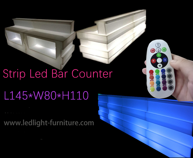 Doble los colores multi formados tira móviles del contador de la barra del LED que brillan intensamente con el tenedor del vino