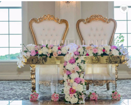 Sillas decorativas de alquiler del trono del alto de la parte posterior de los muebles de lujo de la boda/princesa real Chair