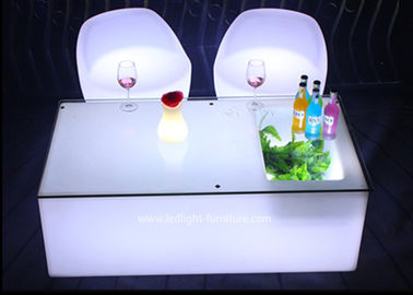China Colores móviles de los muebles de la luz de la decoración LED de KTV cambiables con el top del vidrio proveedor