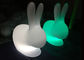 Silla llevada juego del conejo de los muebles del resplandor de los niños con la luz colorida, material plástico proveedor