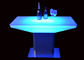 La noche de la cachimba del polietileno enciende para arriba la tabla del club de los muebles con la luz colorida del LED proveedor