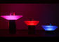 La noche de la cachimba del polietileno enciende para arriba la tabla del club de los muebles con la luz colorida del LED proveedor