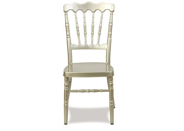 Alquiler de aluminio usado acontecimiento de la silla de Chiavari del oro para el banquete, los 40X45X93cm
